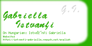 gabriella istvanfi business card